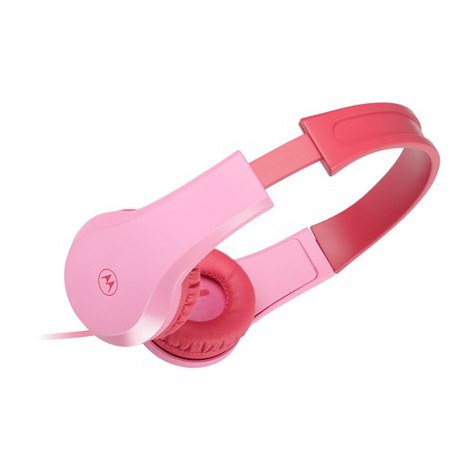 Dziecięce słuchawki przewodowe Motorola Moto JR200 Nauszne Wbudowany mikrofon Wtyczka 3,5 mm Różowe - 2